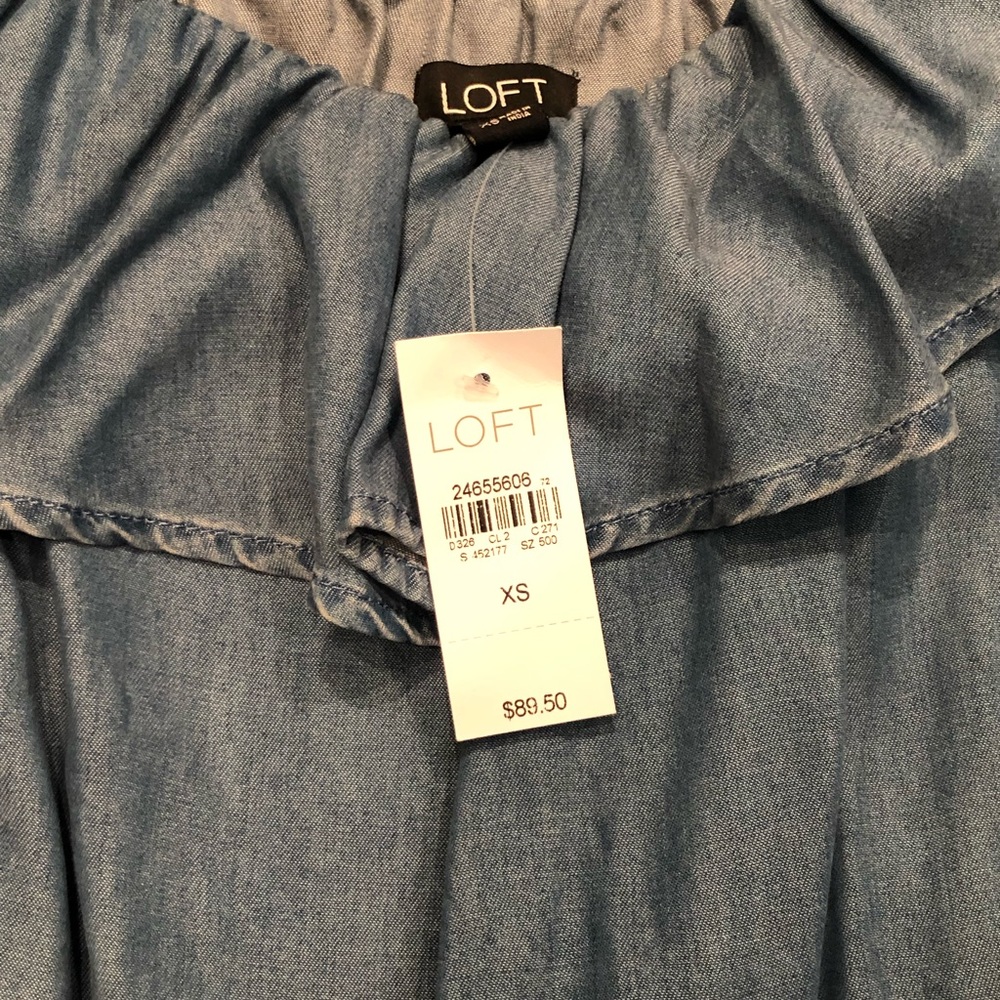Loft Chambray denim jumpsuit